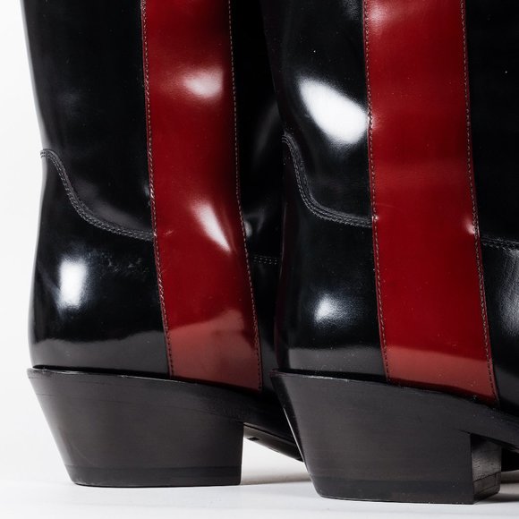 Calvin Klein 205W39NYC Black Steel Toe Western Boots - Picture 9 of 11